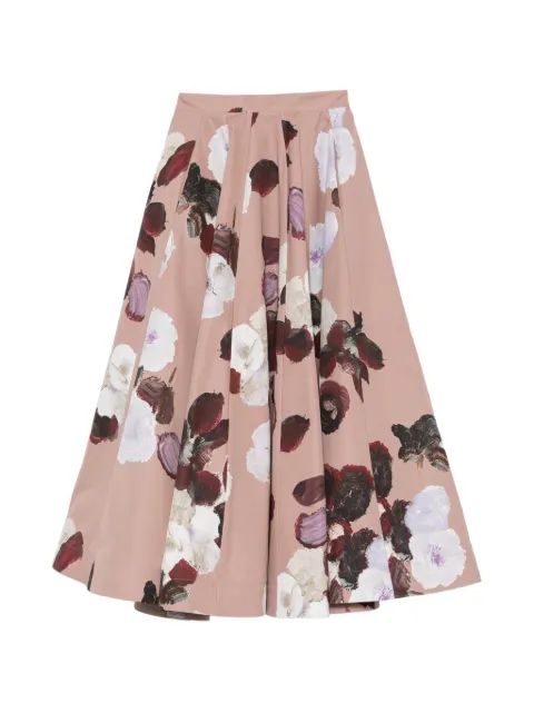 ANTONIO MARRAS 플로랄 프린트 플리츠 미디 스커트