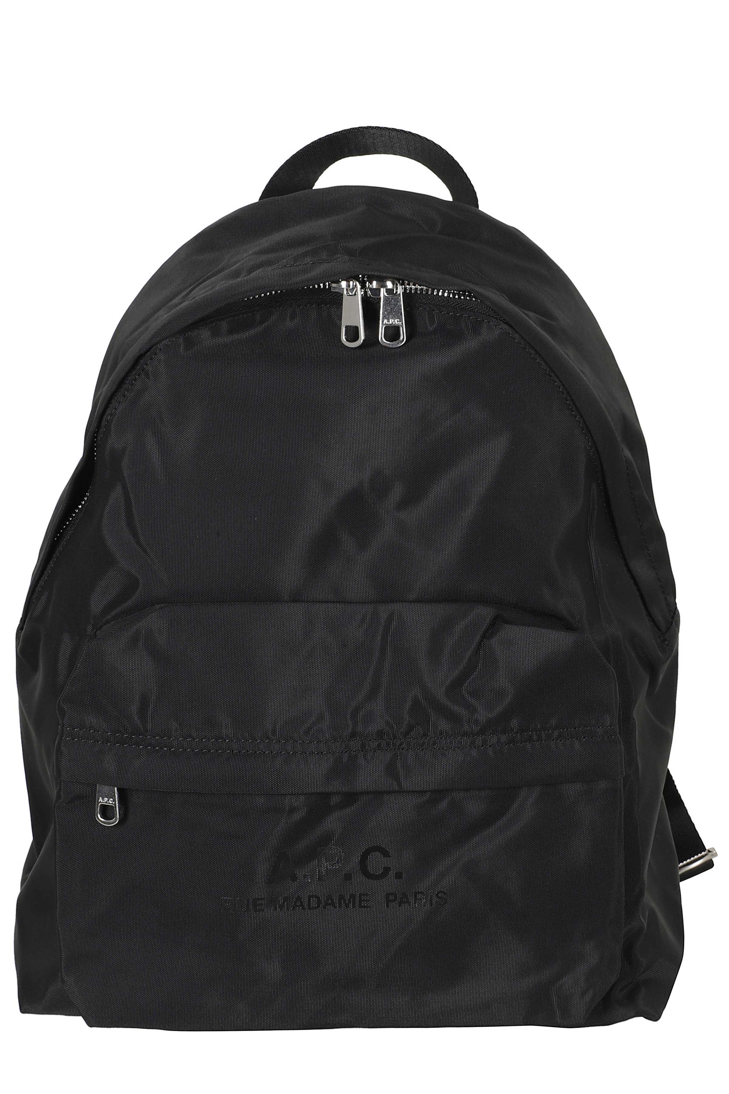 A.P.C. 백스테이지 스몰 블랙 나일론 지퍼 백팩