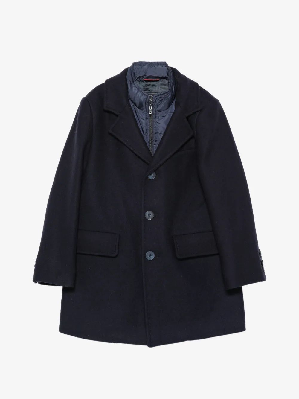 Fay Kids 레이어드 싱글 브레스트 코트