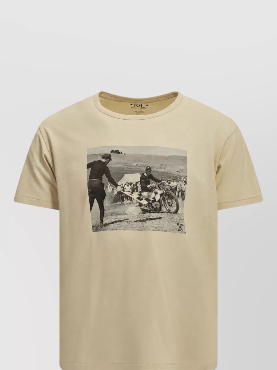 RRL 프린트 코튼 크루넥 티셔츠