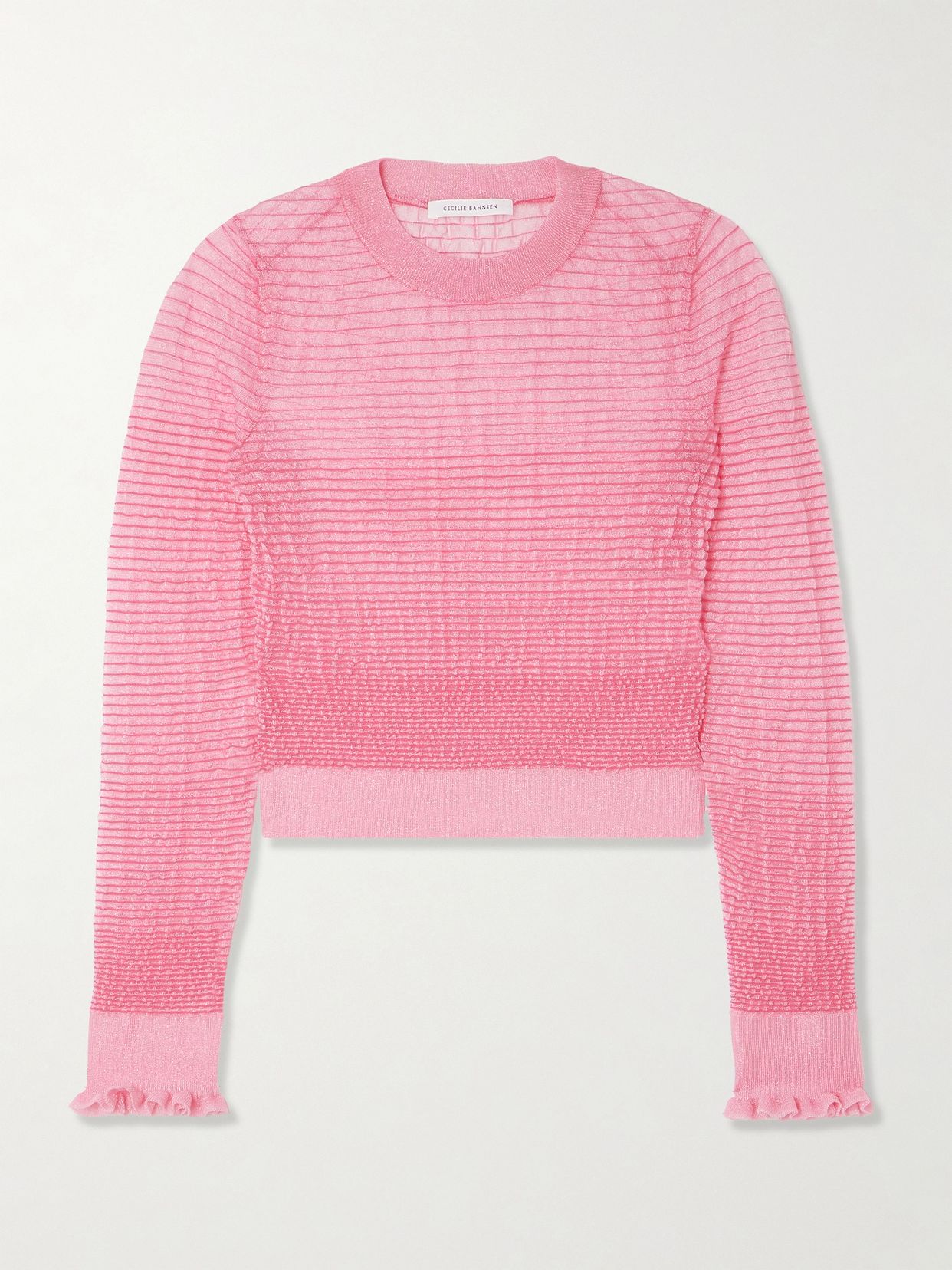 Cecilie bahnsen 러플 니트 스웨터