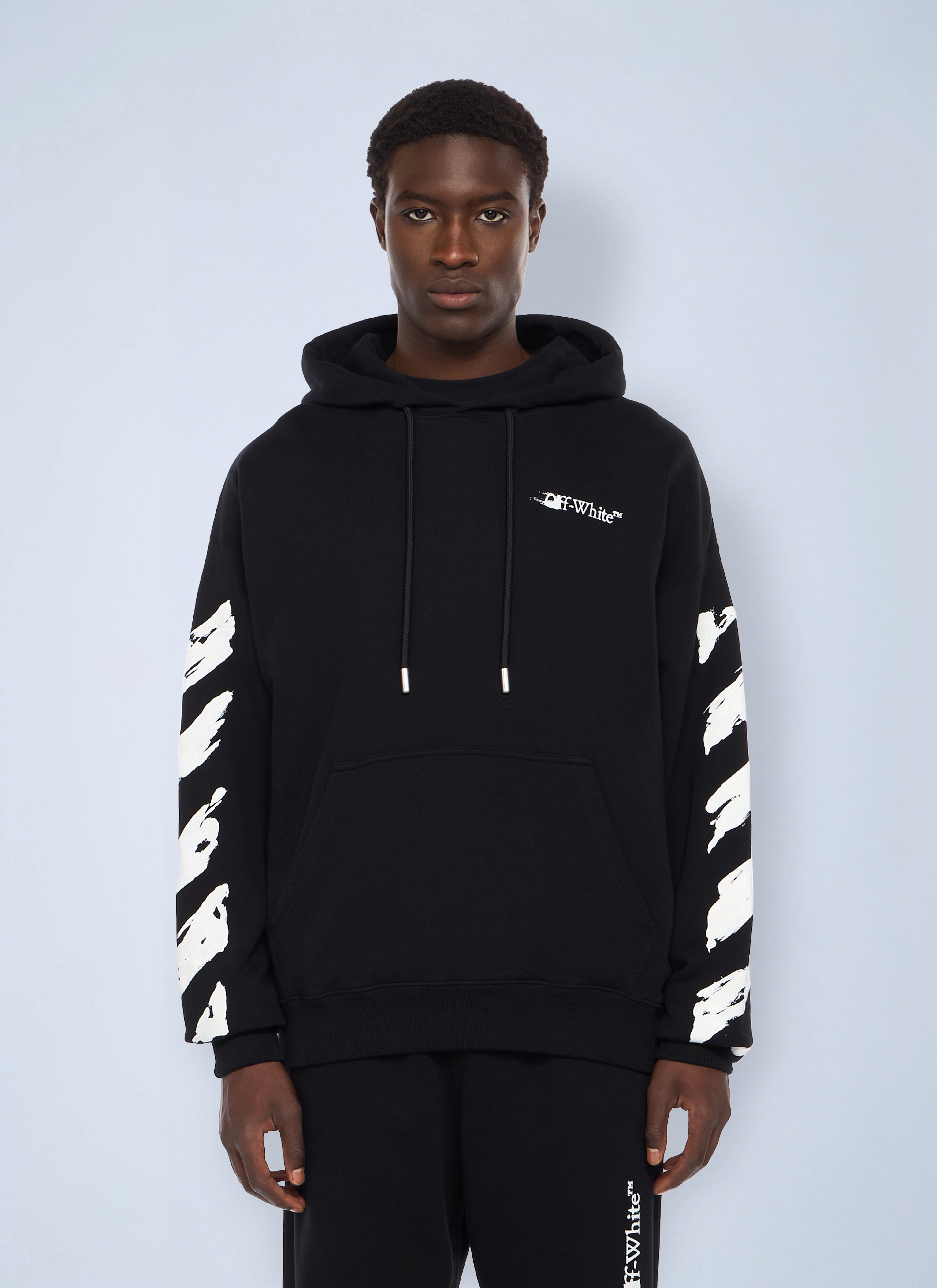 OFF-WHITE 잉크 애로우 스케이트 후드 스웨트셔츠