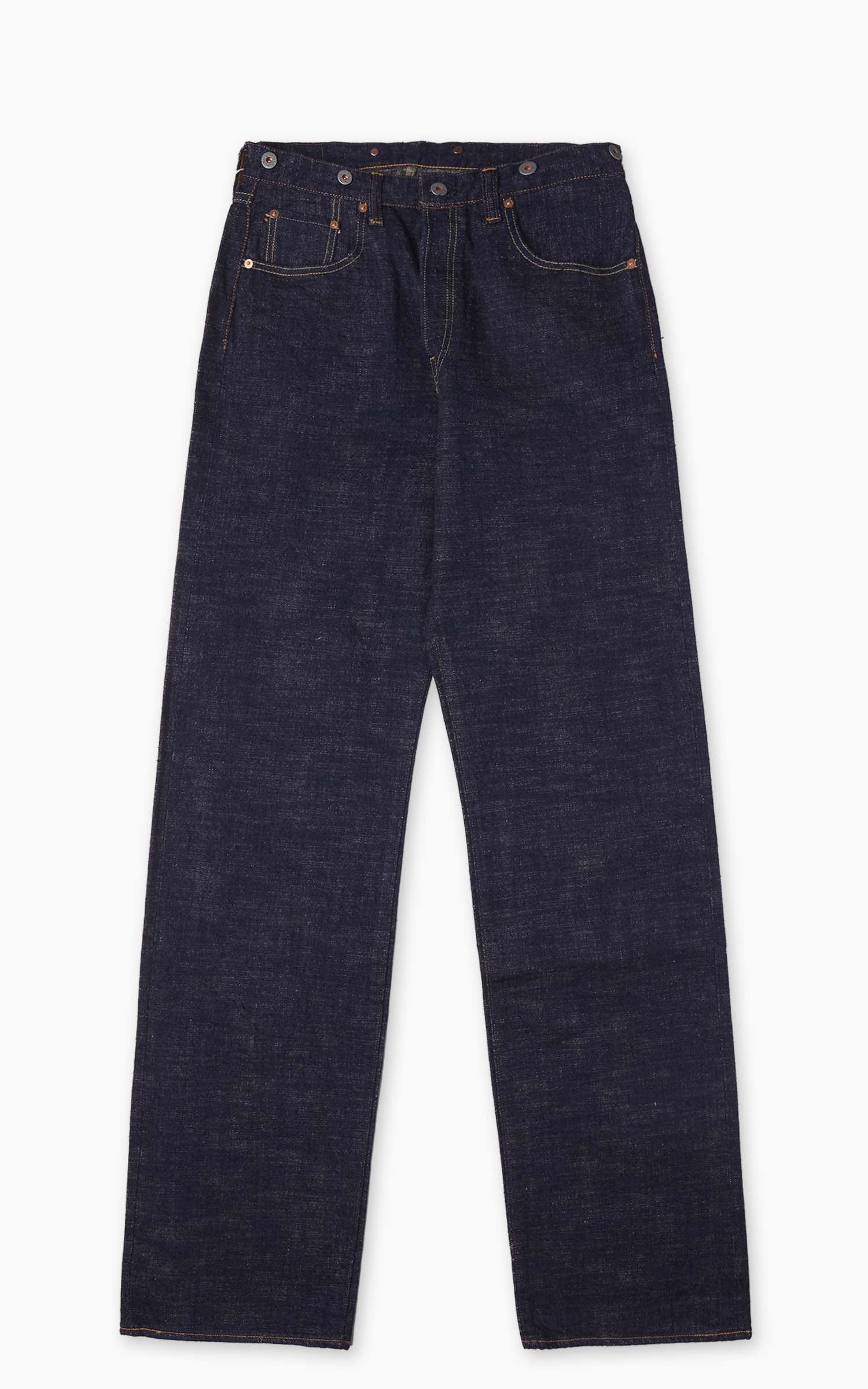 GRAPHZERO 헤리티지 루즈 스트레이트 진 슬럽 데님 인디고 15oz