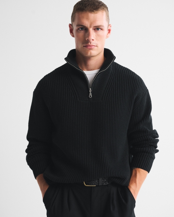 Abercrombie & Fitch 쿼터 집업 스웨터