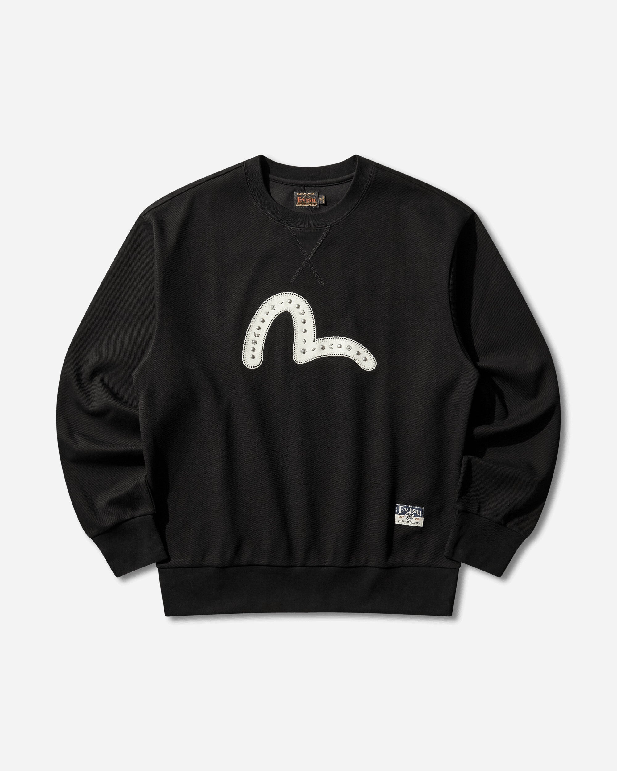 EVISU 남성 시골 리벳 스웨트셔츠