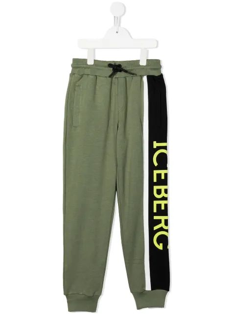 Iceberg Kids 로고 프린트 트랙팬츠