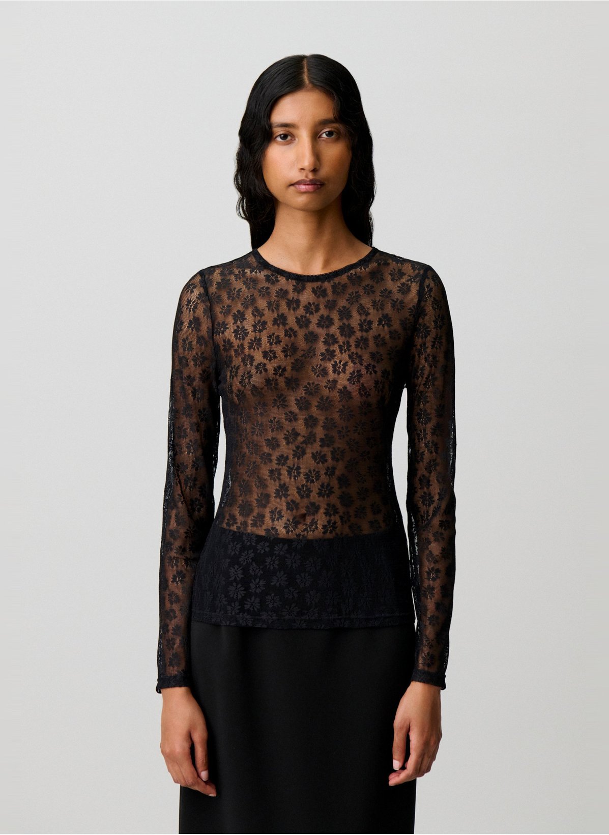 Claudie Pierlot  투명 프린트 탑
