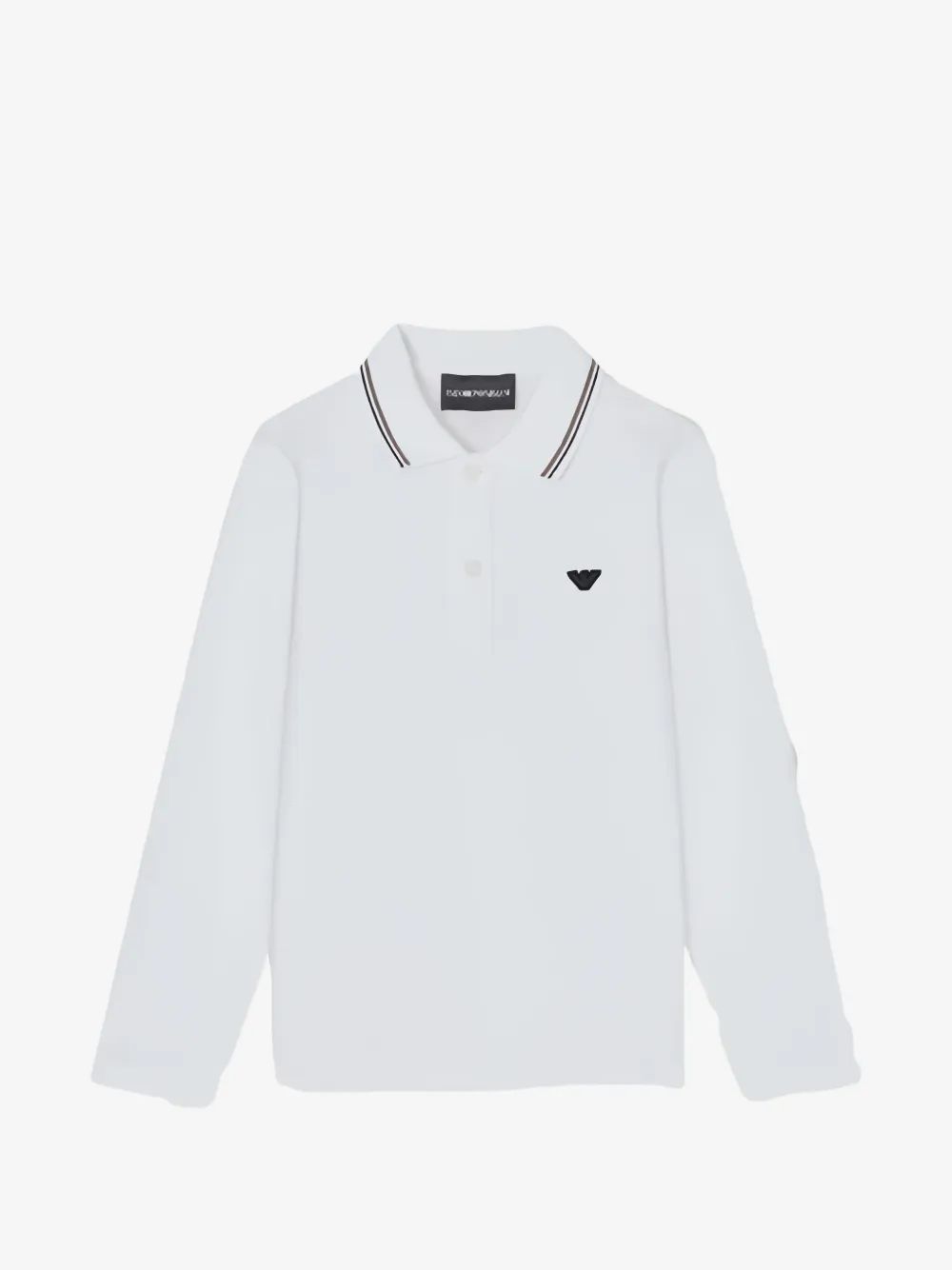 Emporio Armani Kids 롱슬리브 폴로 셔츠