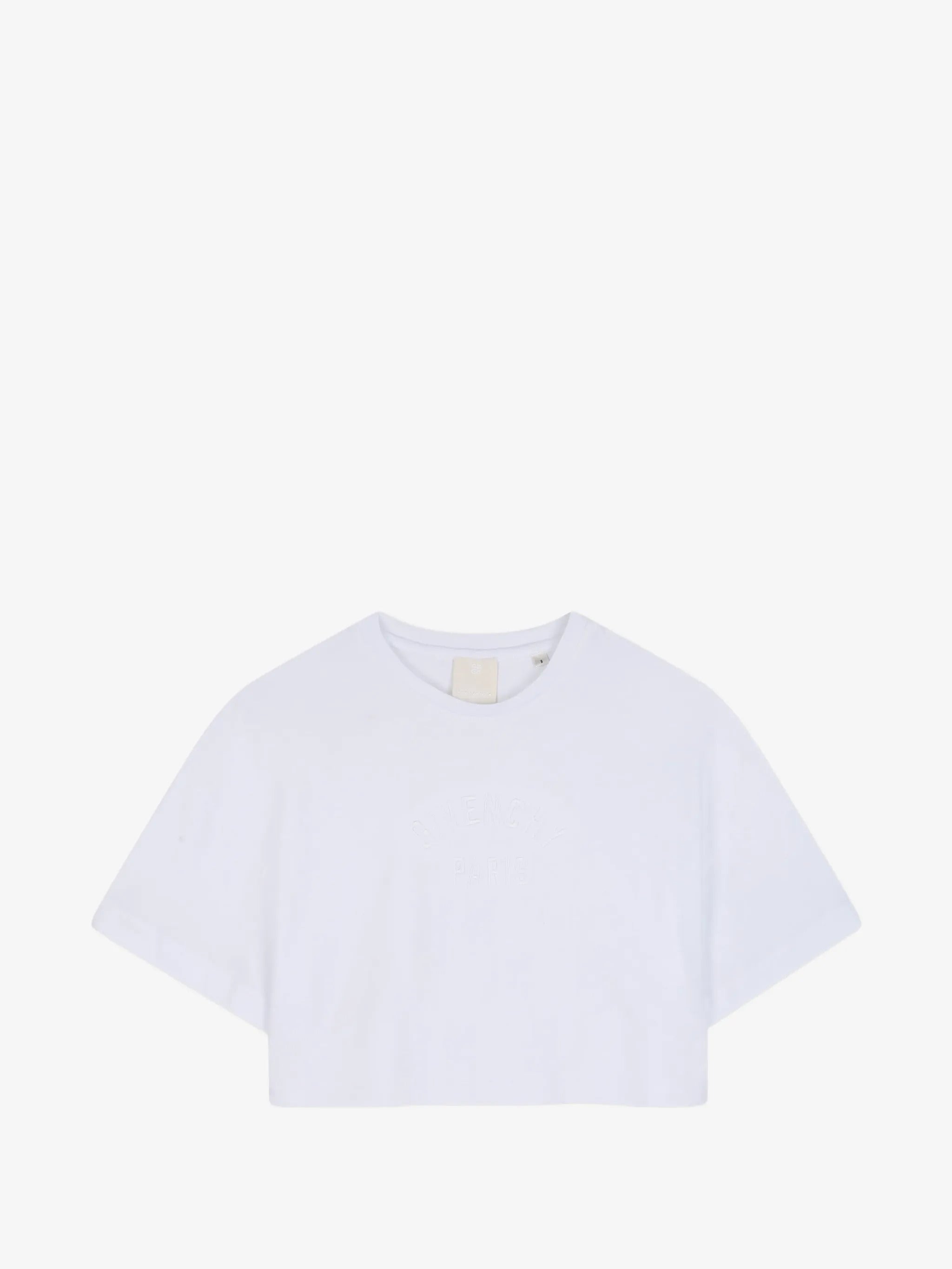 Givenchy Kids 여아 미니 톤온톤 자수 로고 면 반팔 티셔츠