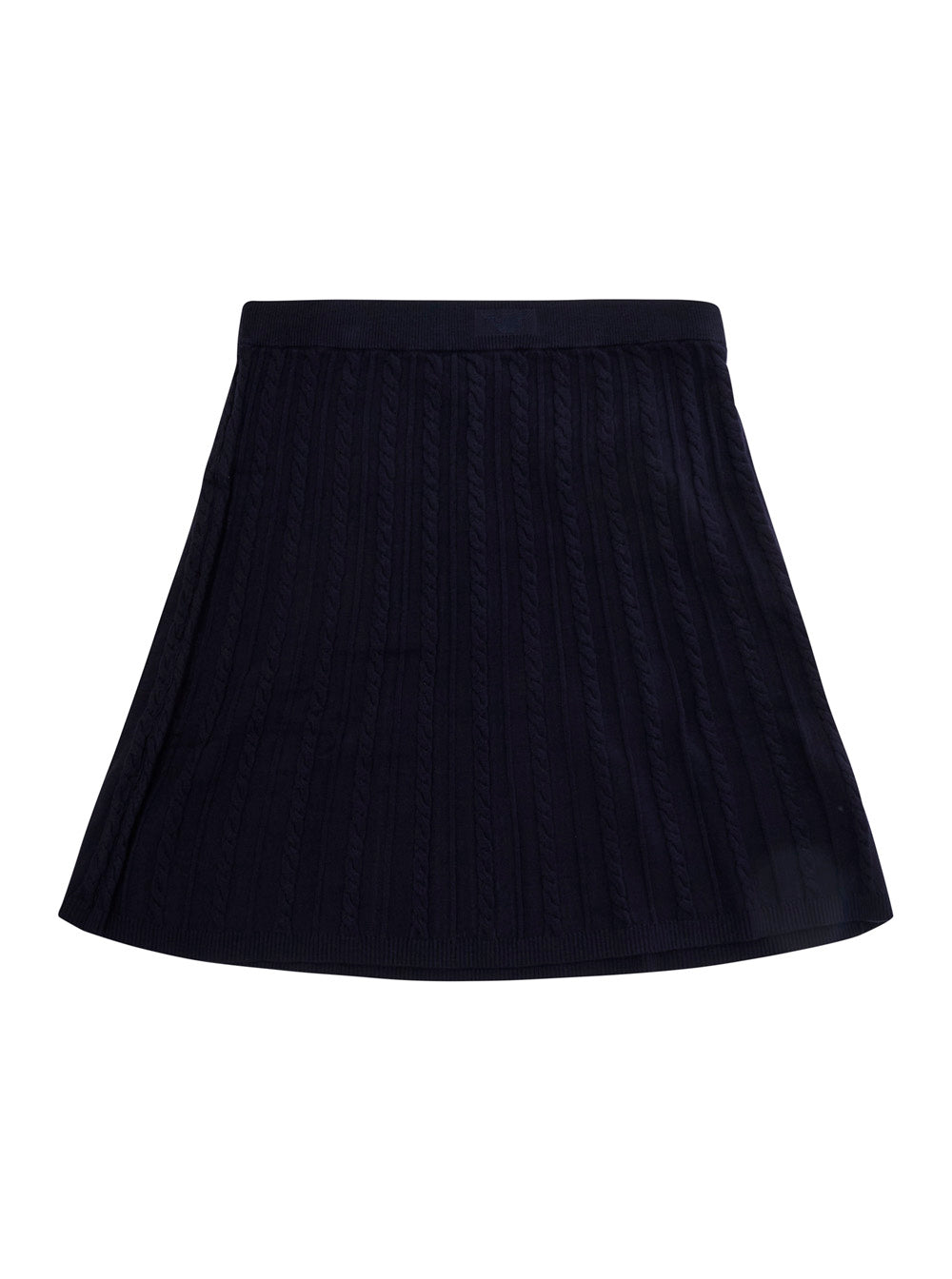 Emporio Armani Kids 로고 디테일 리브드 블렌드 울 스커트