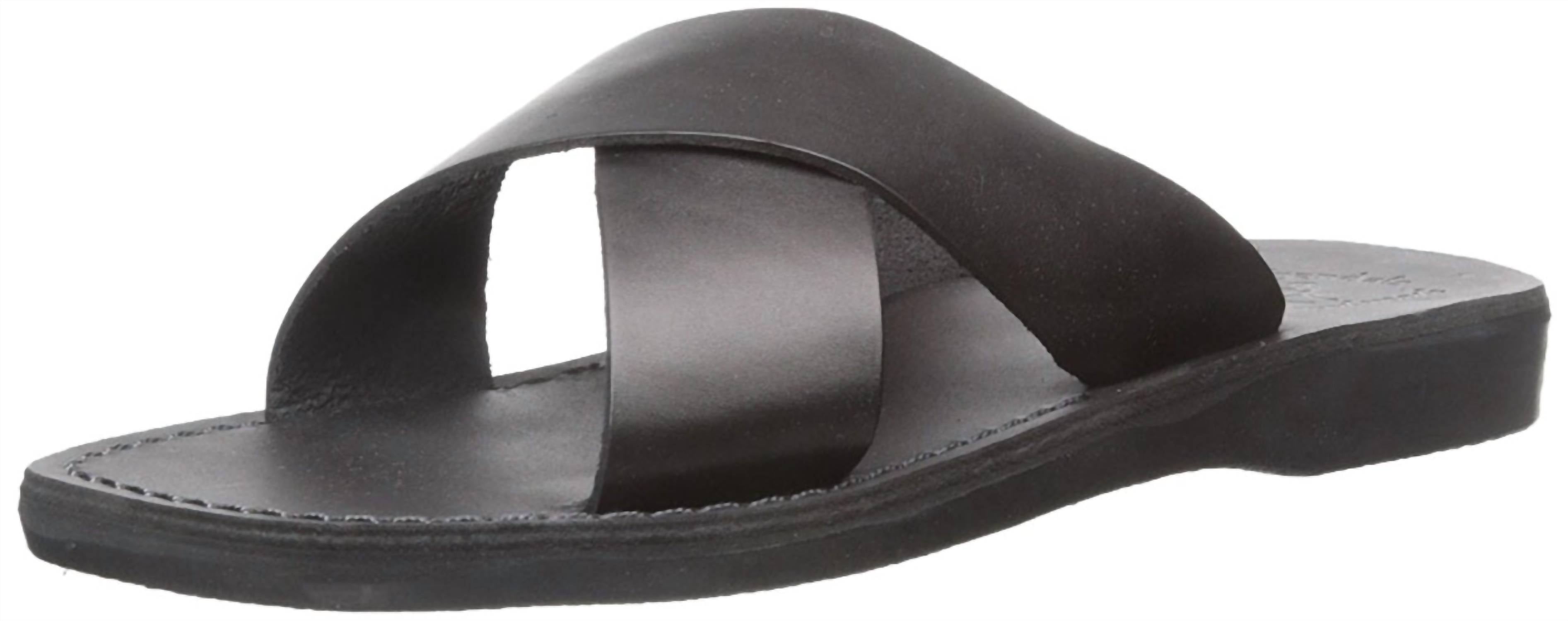 JERUSALEM SANDALS 엘란 슬라이드 샌들 블랙