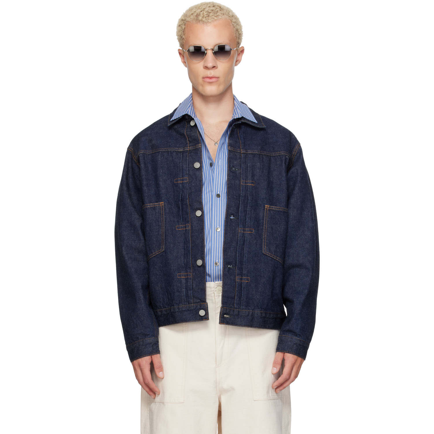 Ordinary Fits 네이비 2nd 타입 데님 자켓