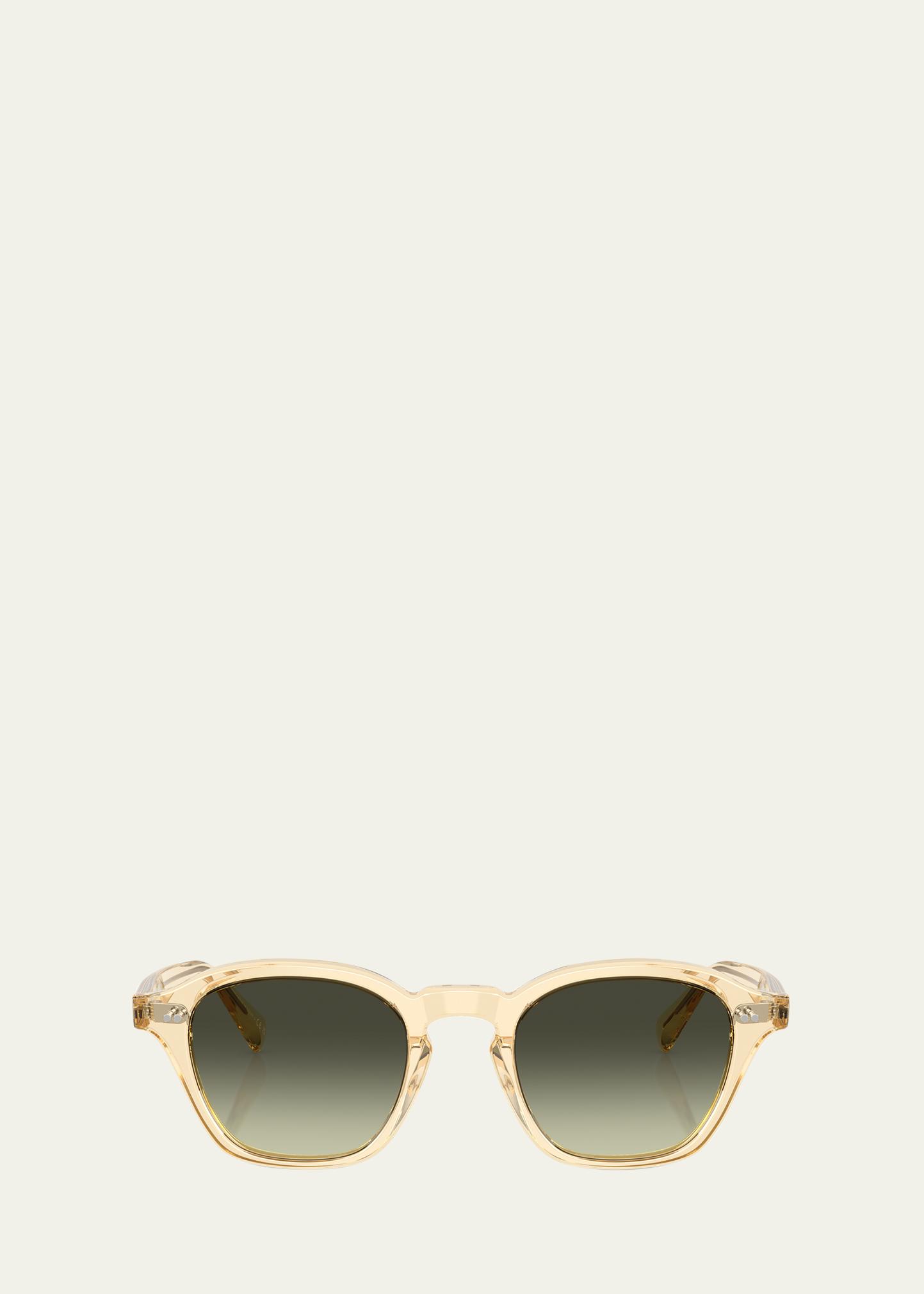 oliver peoples 아세테이트 스퀘어 선글라스