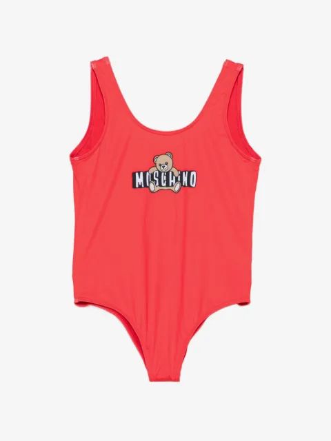 Moschino Kids 테디 프린트 수영복