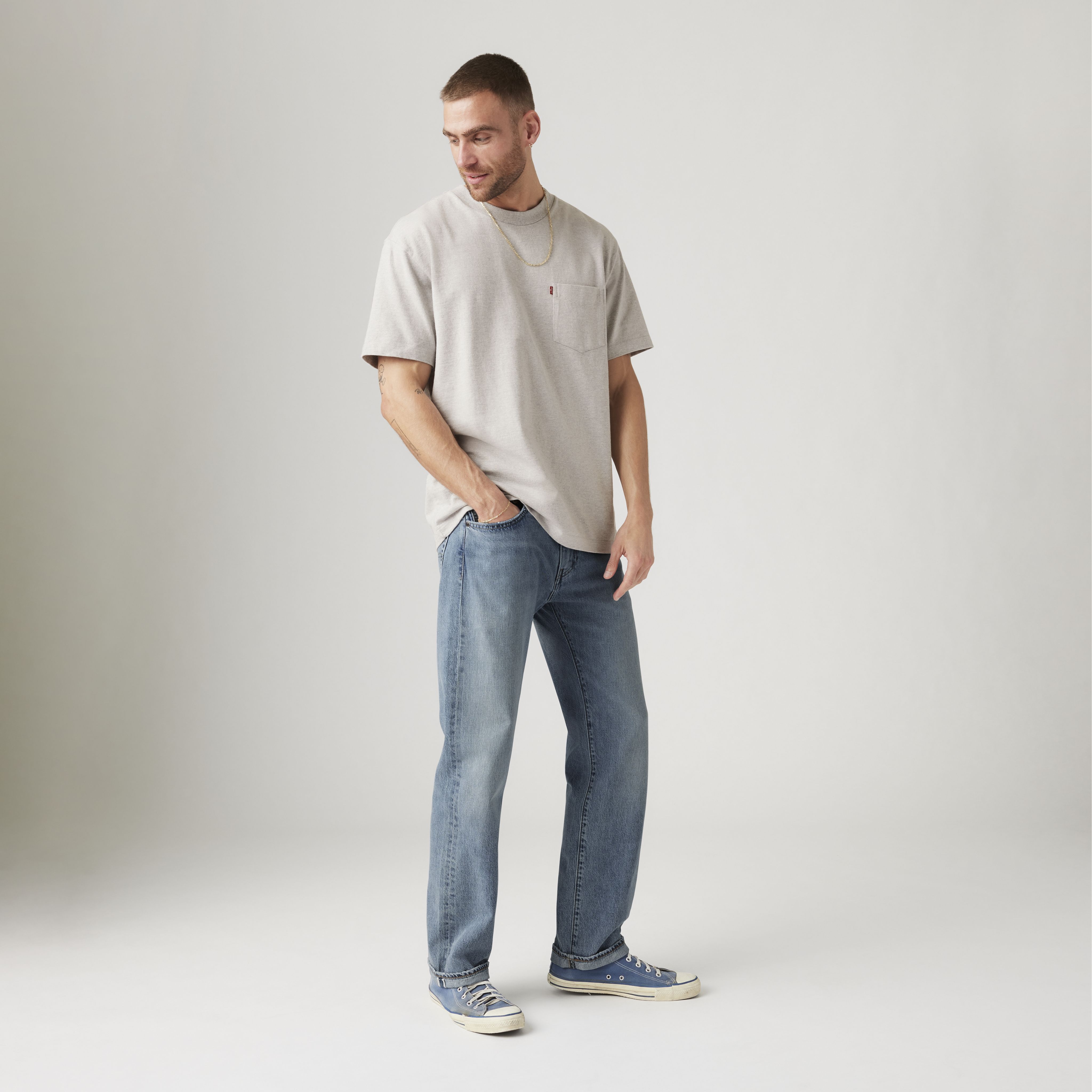 LEVI'S 505 레귤러 핏 셀비지 남성 진