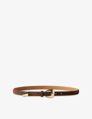 Claudie Pierlot  커브드 버클 스웨이드 벨트