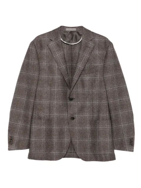 Corneliani 체크 투버튼 블레이저