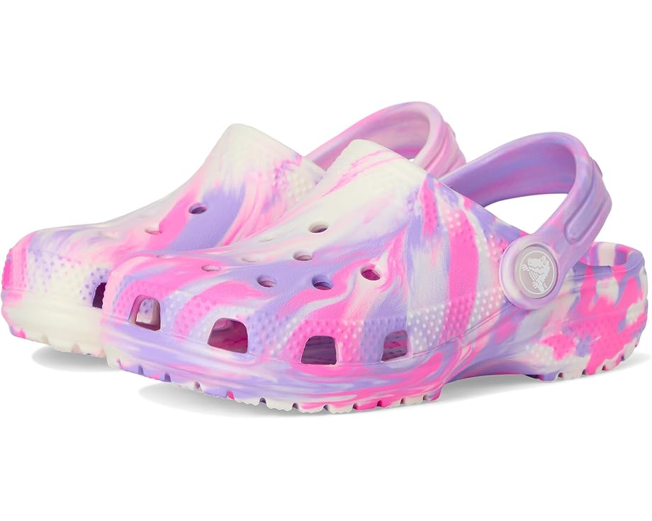 Crocs Kids 클래식 마블드 타이다이 클로그