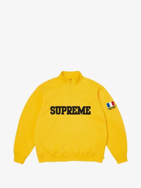 Supreme 플래그 하프 집업 스웨트셔츠