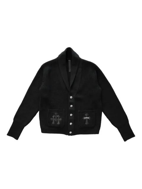 CHROME HEARTS 캐시미어 크로스 패치 가디건
