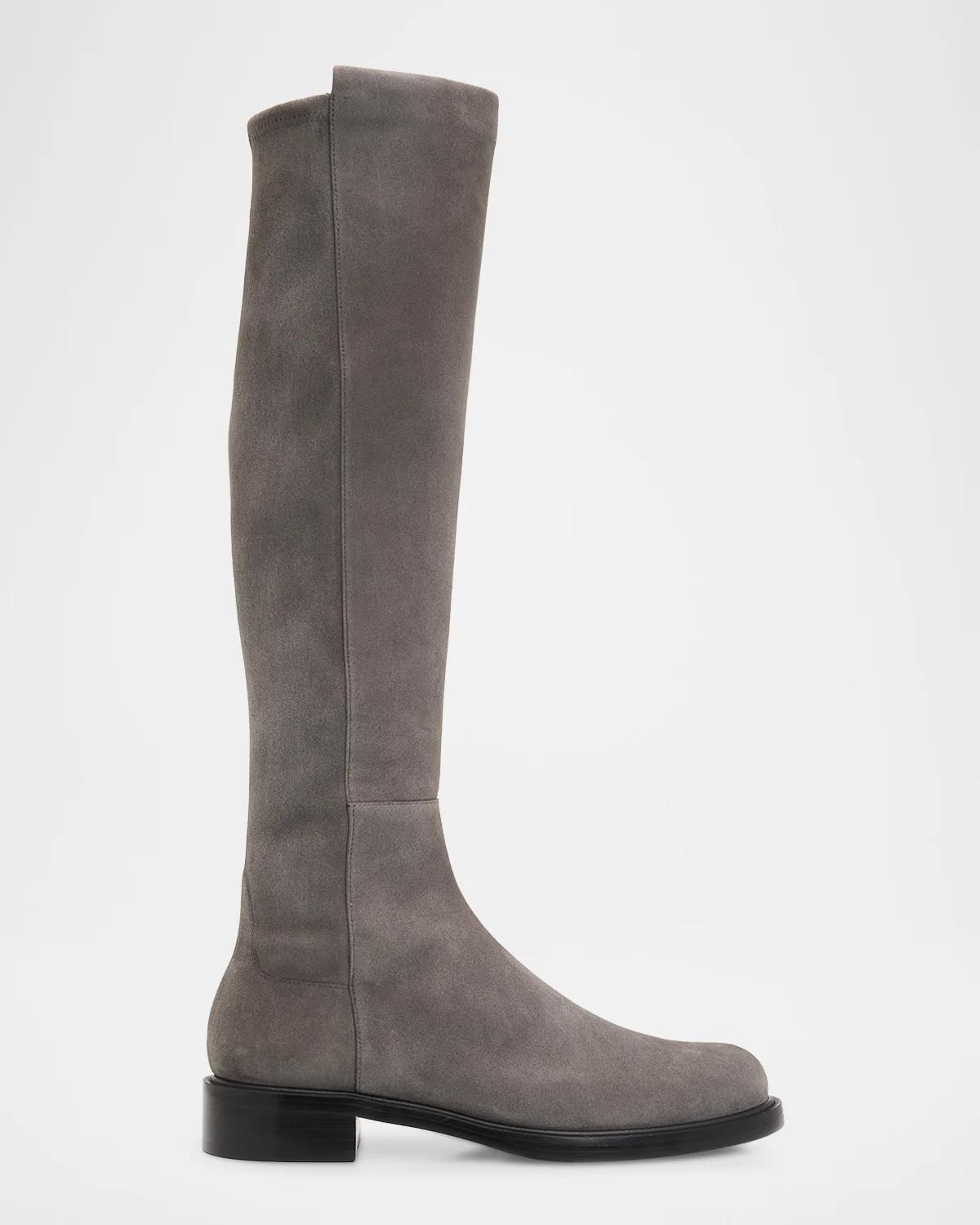 STUART WEITZMAN 5050 지젤 스웨이드 오버 더 니 부츠