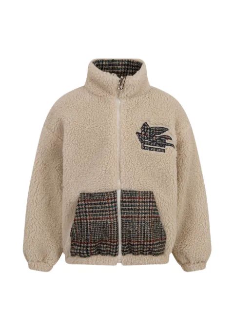 ETRO KIDS 페가소 로고 인레이드 테디 자켓