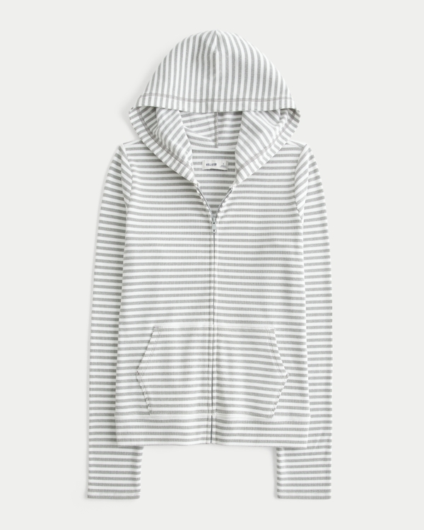 Hollister 심리스 패브릭 집업 후드