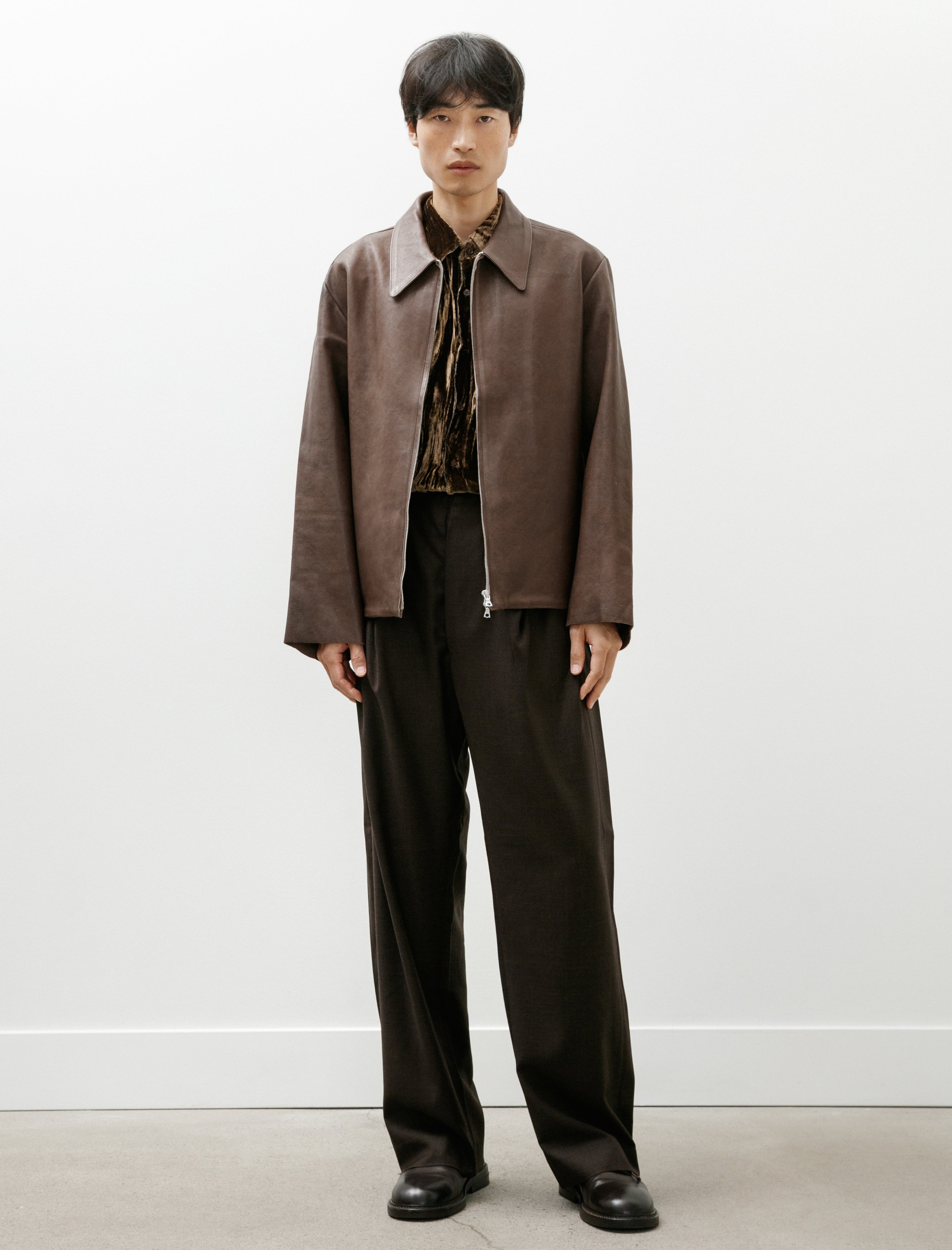 Gabriela Coll Garments No.343 파인 울 플리츠 바지