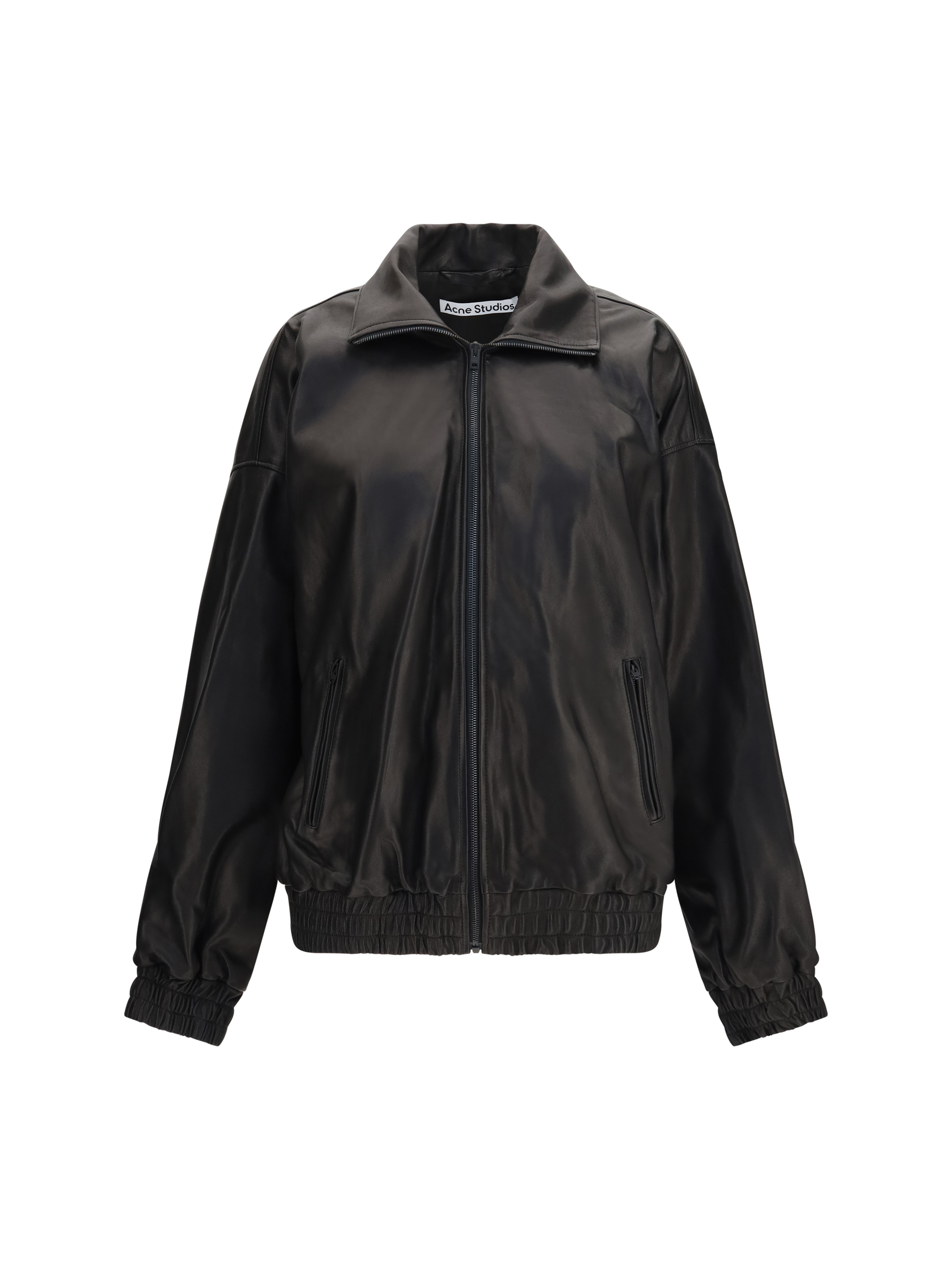 Acne Studios 하이 칼라 가죽 자켓