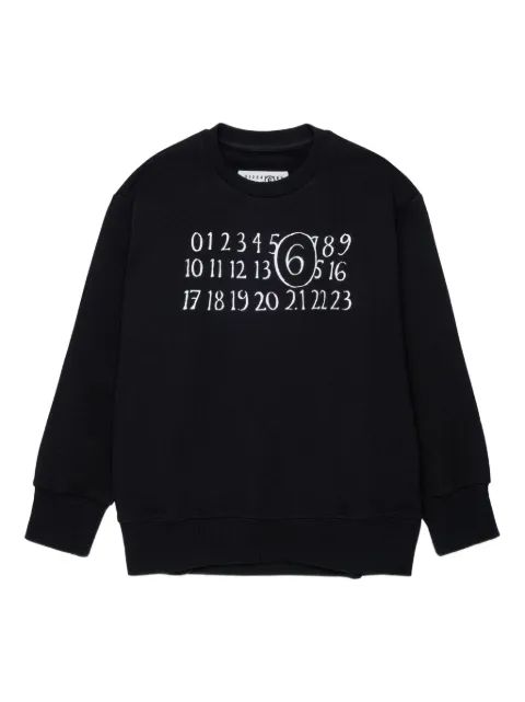 MM6 Maison Margiela Kids 로고 디테일 스웨트셔츠