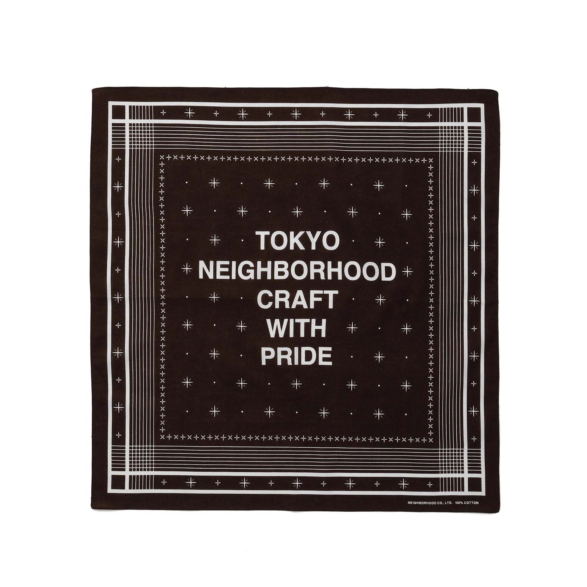 NEIGHBORHOOD 라인 패턴 반다나