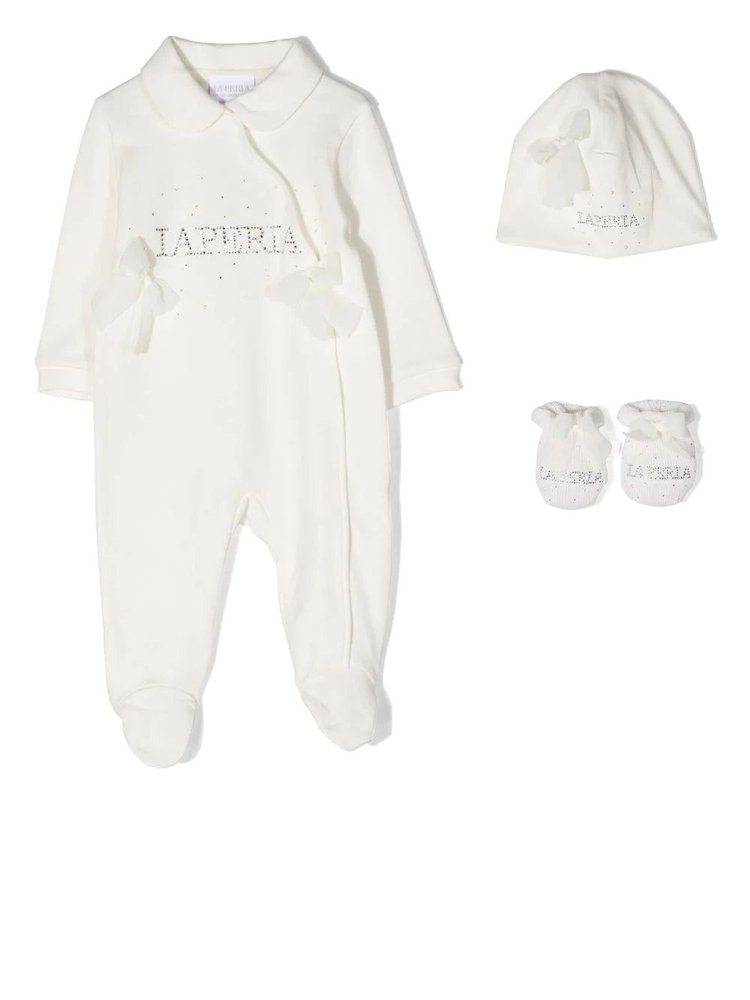 La Perla Kids 장식된 롬퍼 세트