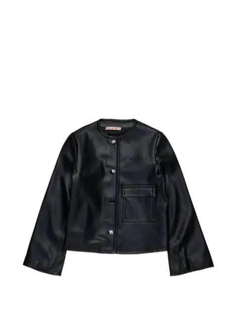 Marni Kids 로고 자수 봄버 자켓