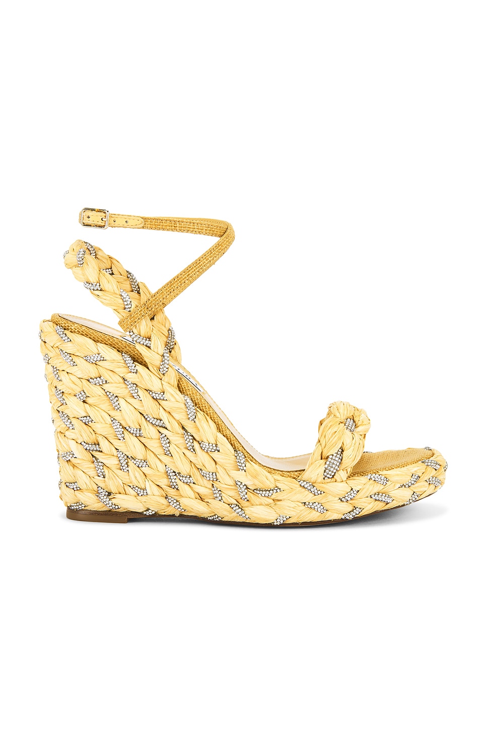 AQUAZZURA 코스티에라 120 크리스탈 웨지 샌들