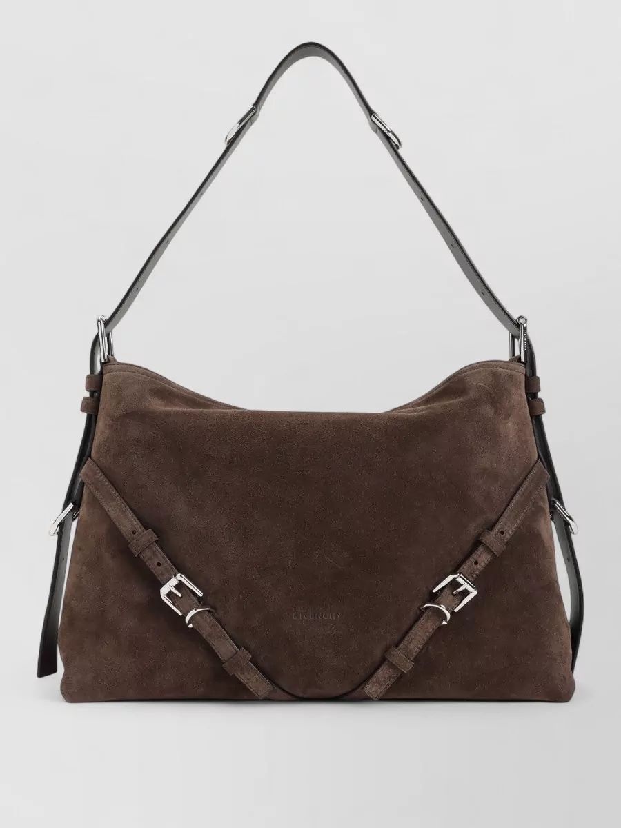 GIVENCHY 보유 미디엄 스웨이드 숄더 백