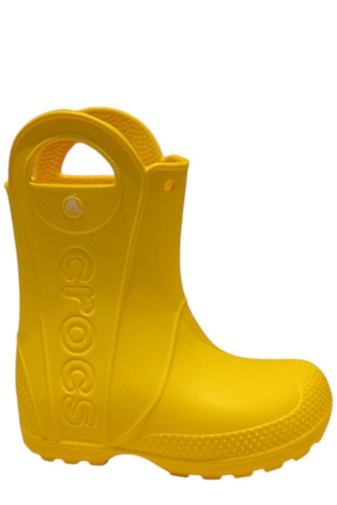 Crocs Kids 로고 엠보스드 라운드 토 부츠
