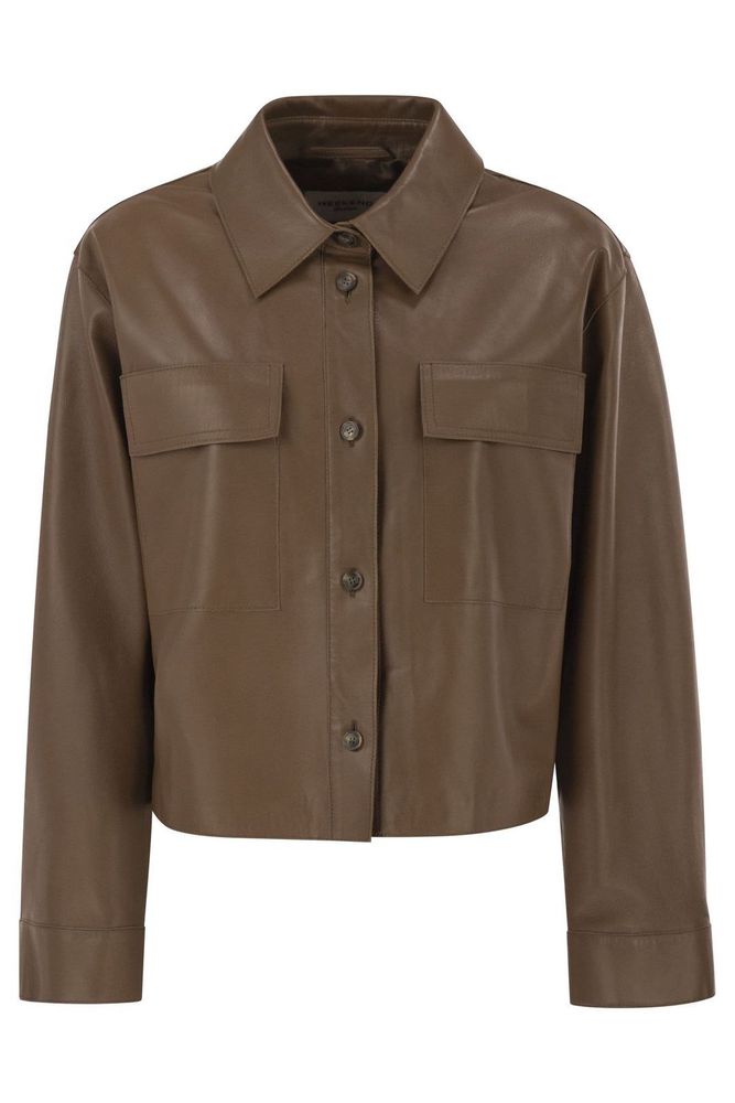 MaxMara Weekend 크롭 가죽 자켓