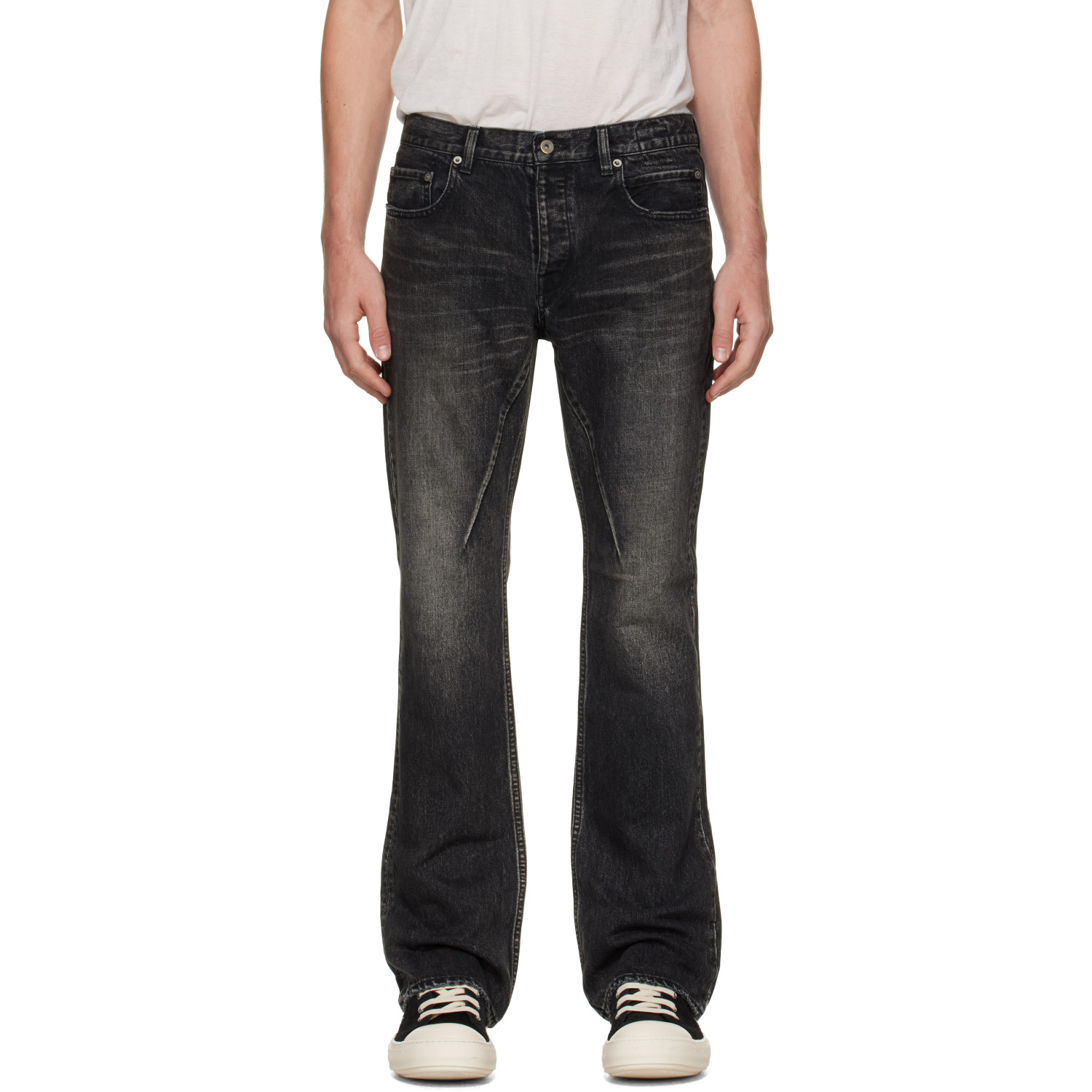 RICK OWENS DRKSHDW 블랙 타워 라이더 진