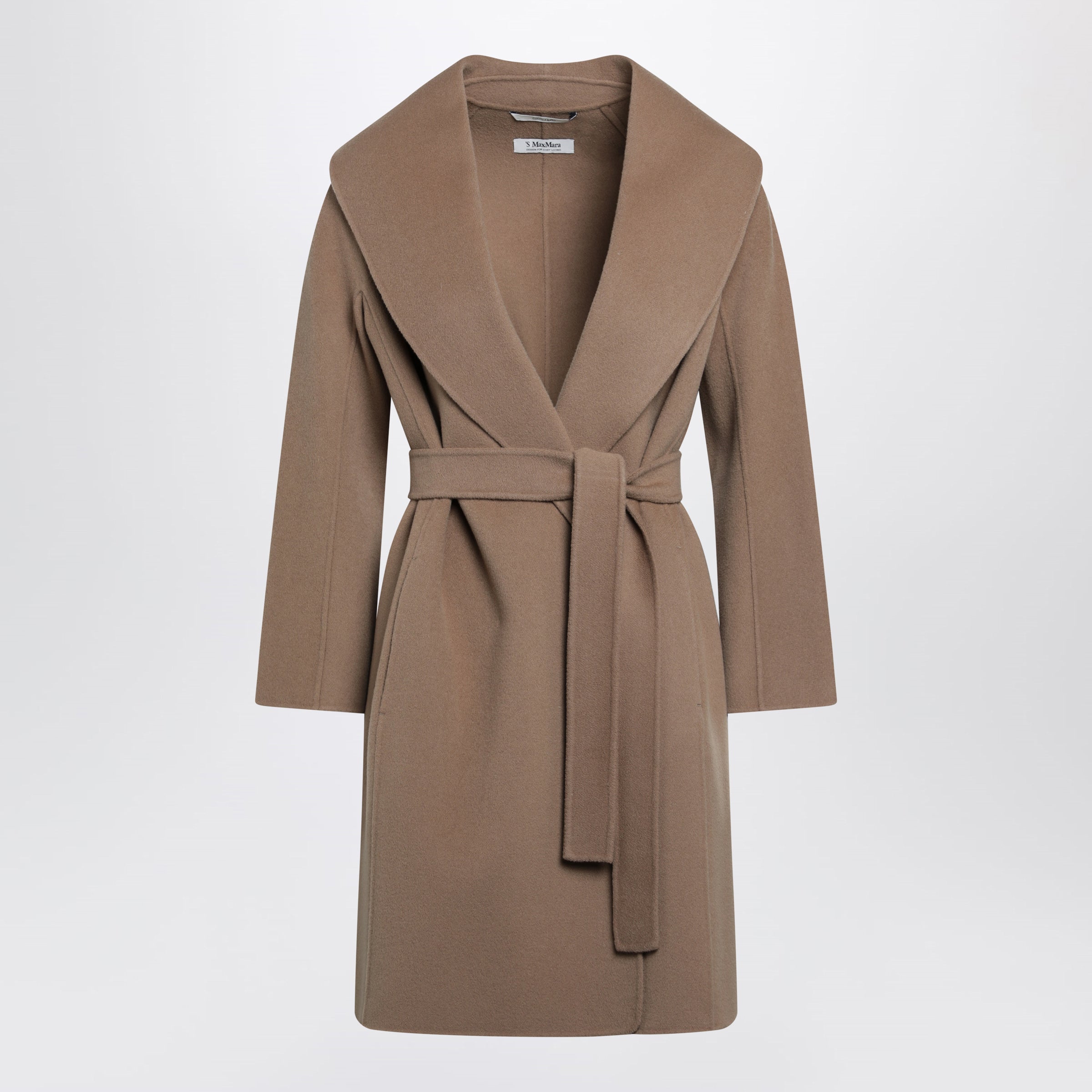 MAXMARA'S 맥스 마라스 카멜 더블 울 랩 코트