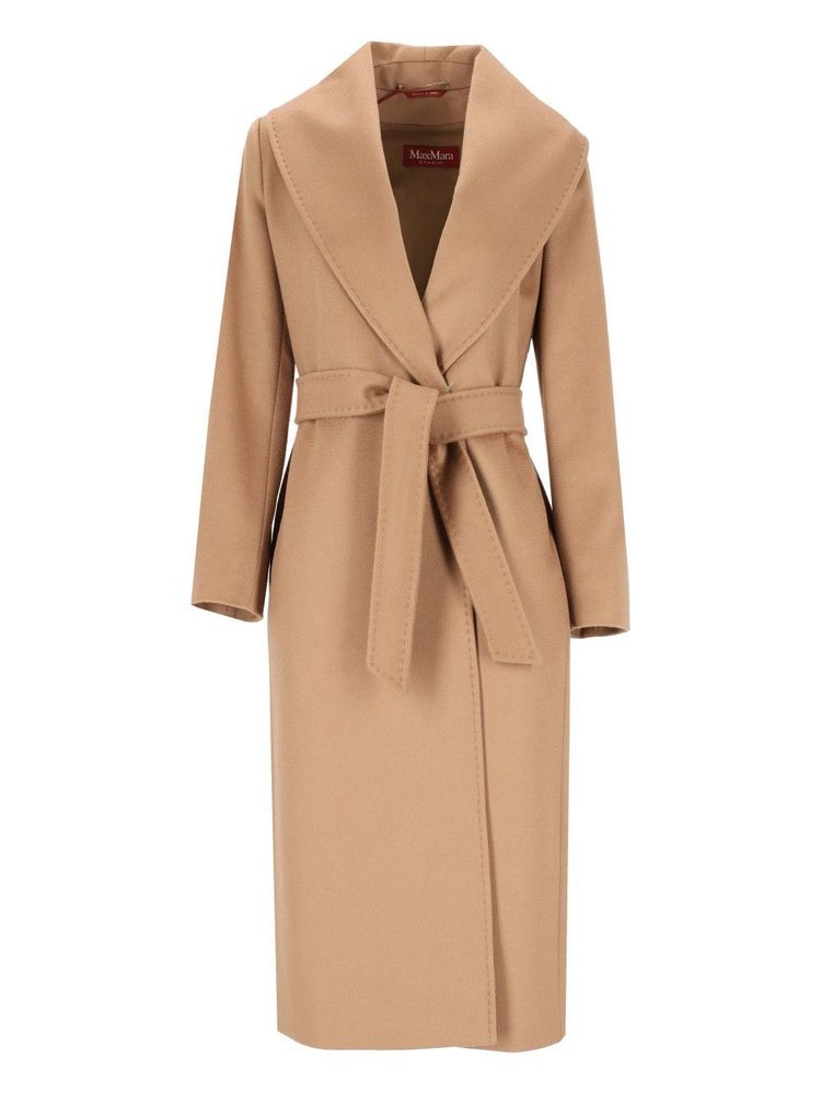 MAX MARA STUDIO 로리아나 벨티드 숄 칼라 코트