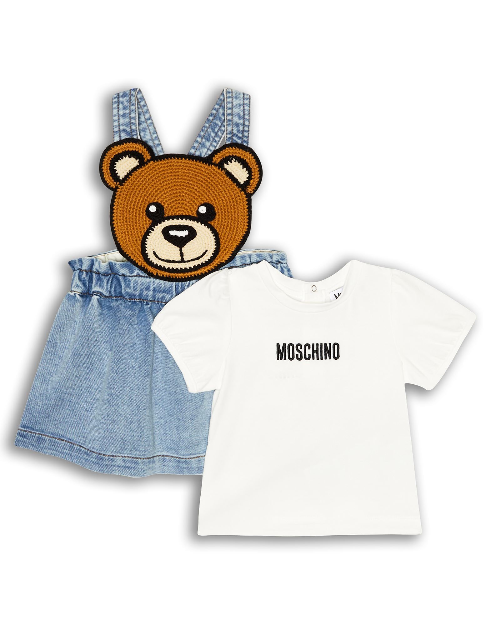 Moschino Kids 장식 디테일 오버롤 바지