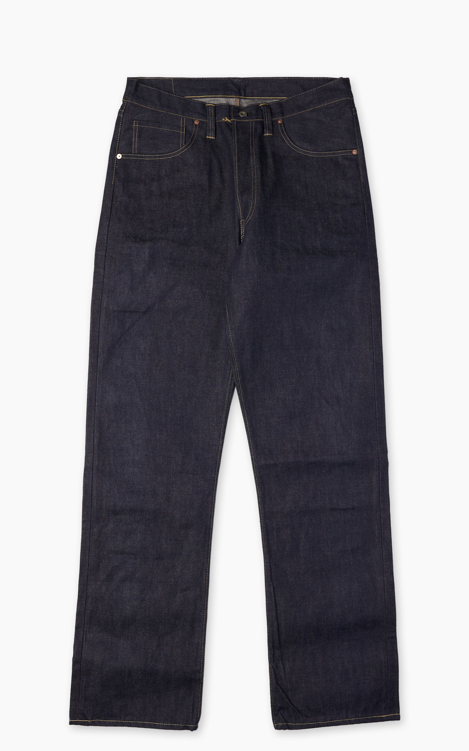 DENIME WWII 모델 진 셀비지 언워시드 인디고 14.7oz