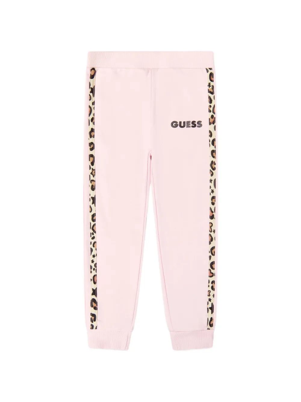 guess kids 애니멀 프린트 글리터 로고 트랙 팬츠