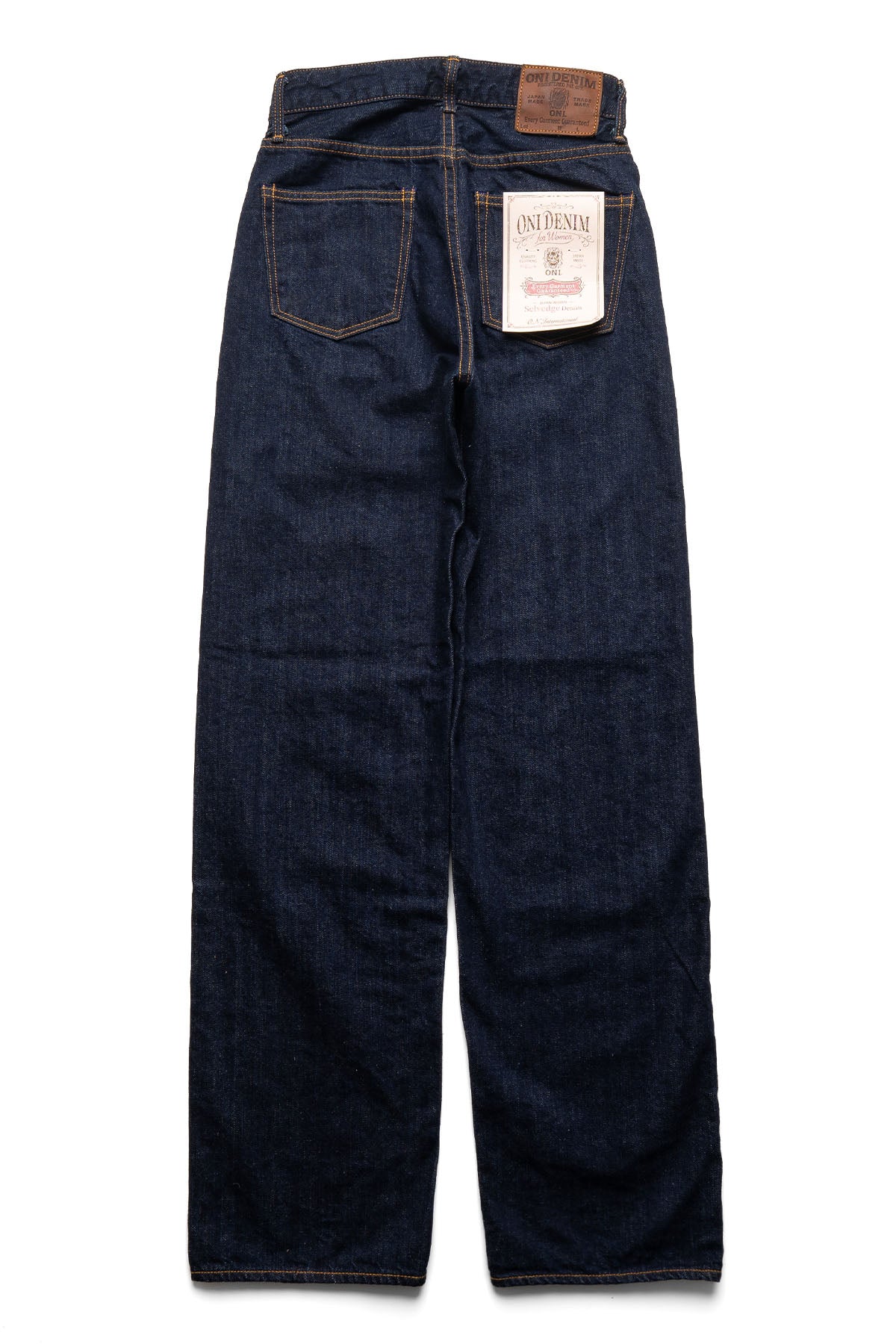 ONI DENIM L720-12Zwash 여성 12oz 셀비지 데님 지퍼 플라이 와이드 스트레이트