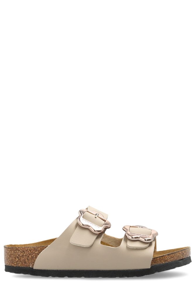 Birkenstock Kids 아리조나 플라워 버클 스트랩 샌들