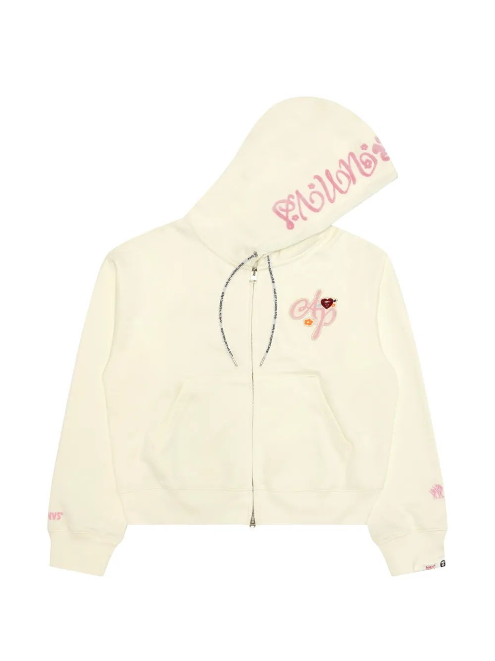 AAPE by A Bathing Ape 로고 자수 집업 후드