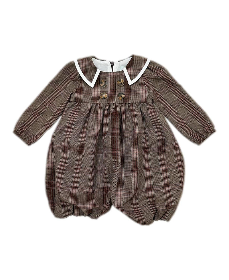 Petite Maison Kids 유니섹스 피티트 메종 블레어 에스테이트 트위드 롬퍼