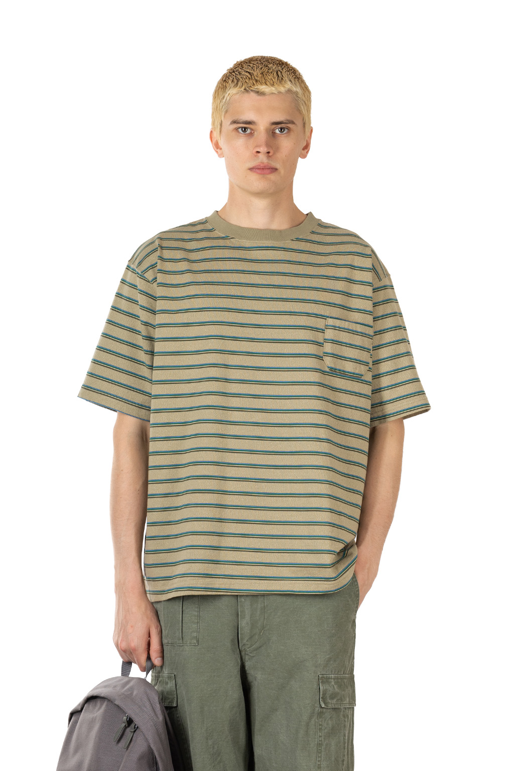 Nigel Cabourn 7.8oz 보더 반팔 티셔츠