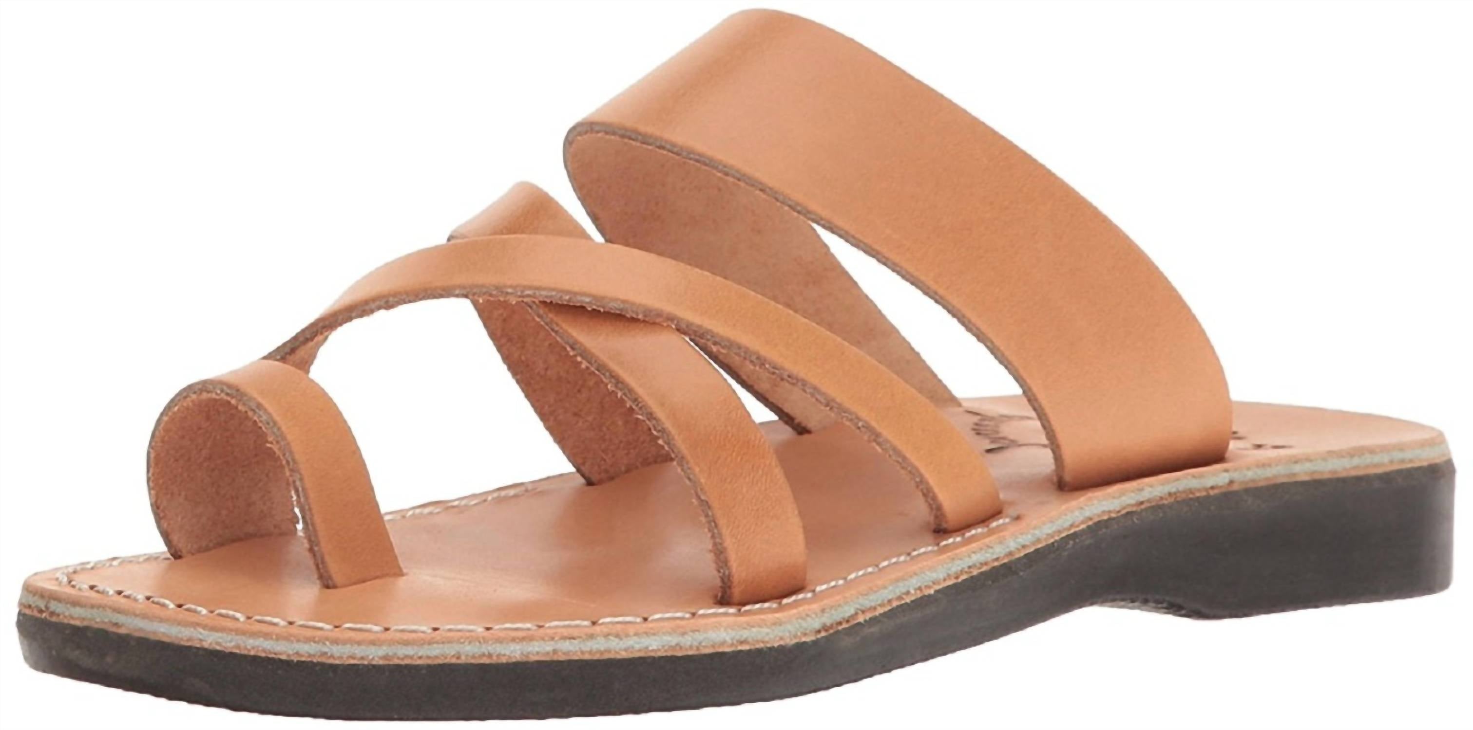 JERUSALEM SANDALS 굿 셰퍼드 슬라이드 샌들 탄