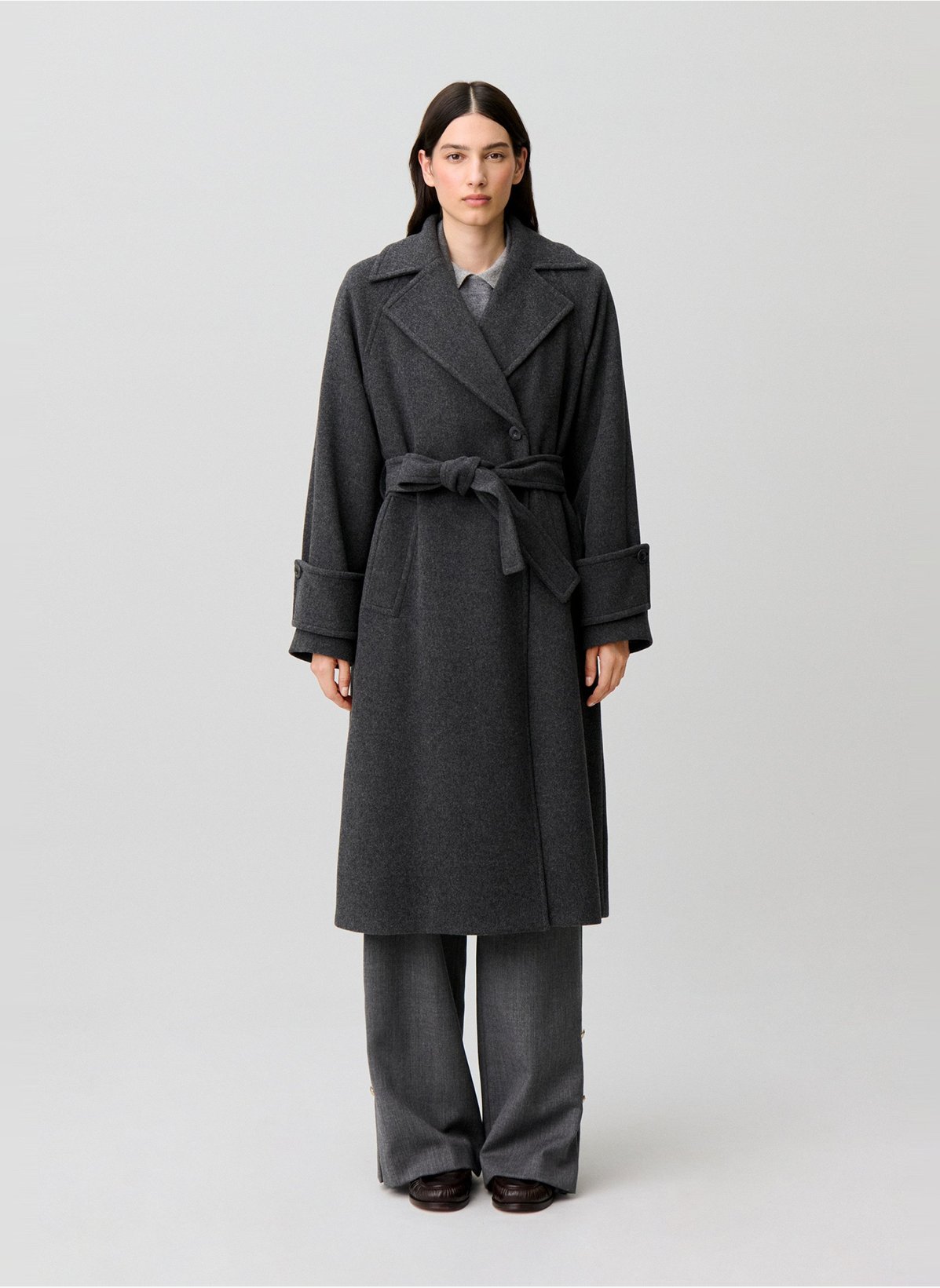 Claudie Pierlot  울 혼합 테일러드 롱코트